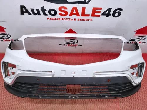 Бампер Geely Atlas Pro передний белый бу